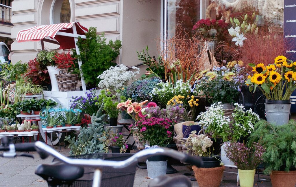 flower shop, market, flowers