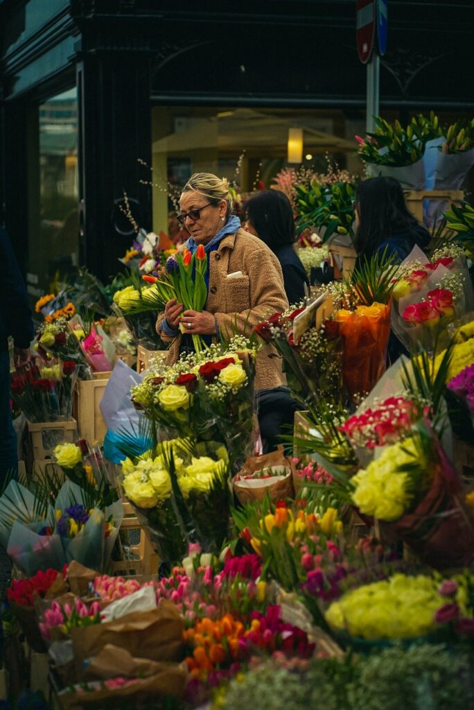 flowers, nature, woman