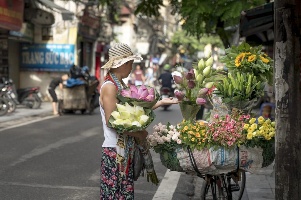 hanoi, street, vietnam